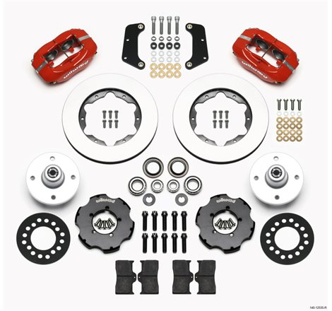 Wilwood Forged Dynalite Front Kit 10.75in Red 64-65 Mustang 6 Cylinder 4-lug