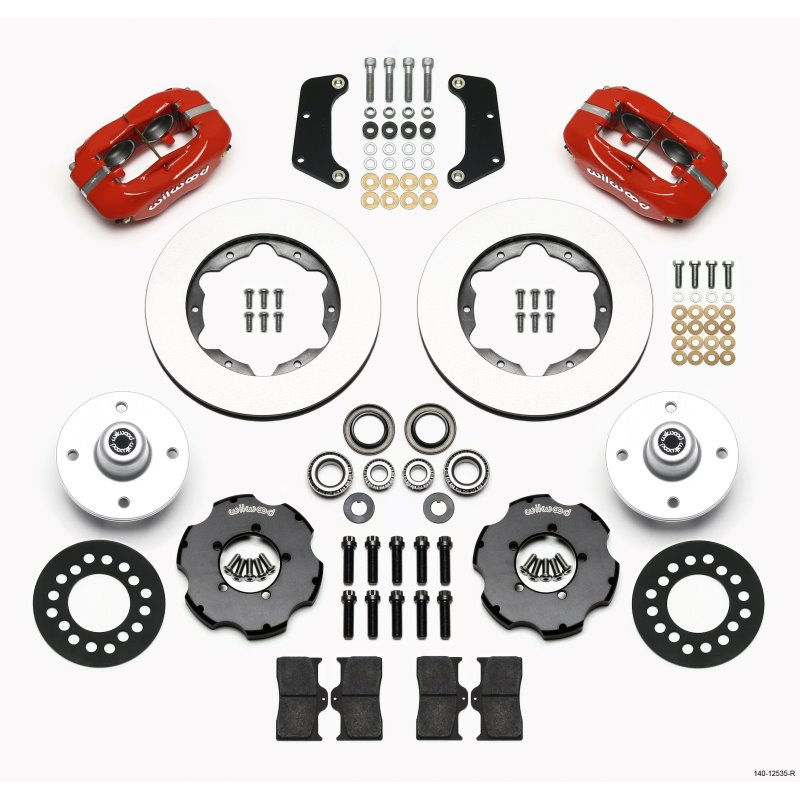 Wilwood Forged Dynalite Front Kit 10.75in Red 64-65 Mustang 6 Cylinder 4-lug