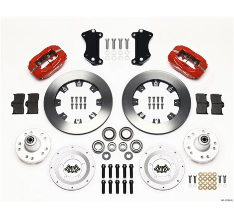 Wilwood Forged Dynalite Front Kit 12.19in Red Heidts Tri -5 2 inch Drop Spindle