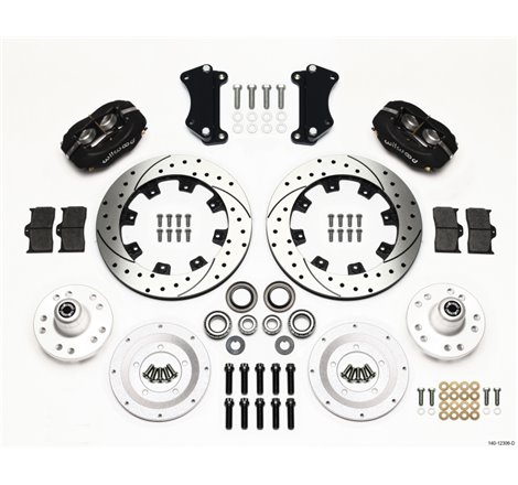 Wilwood Forged Dynalite Front Kit 12.19in Drilled Heidts Tri -5 2 inch Drop Spindle