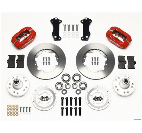 Wilwood Forged Dynalite Front Kit 11.00in Red Heidts Tri -5 2 inch Drop Spindle