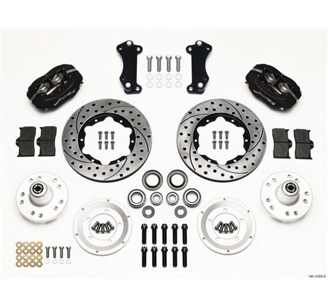 Wilwood Forged Dynalite Front Kit 11.00in Drilled Heidts Tri -5 2 inch Drop Spindle