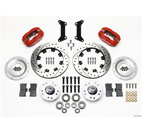 Wilwood Forged Dynalite Front Kit 12.19in Drilled Red 79-87 GM G Body