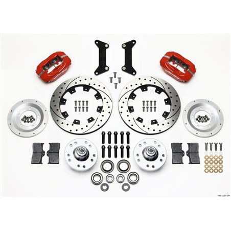 Wilwood Forged Dynalite Front Kit 12.19in Drilled Red 79-87 GM G Body