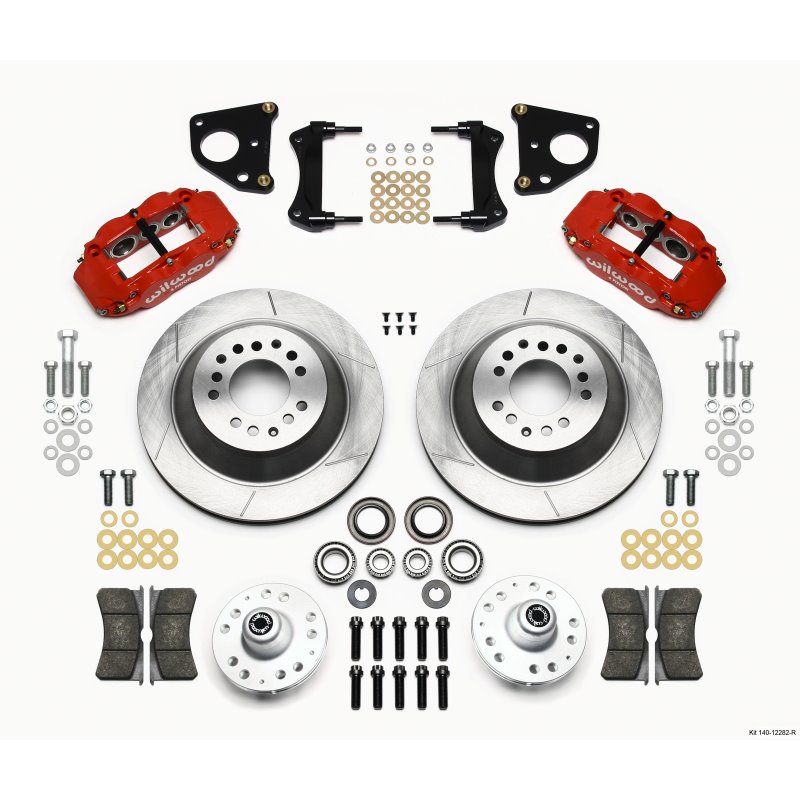 Wilwood Narrow Superlite 6R Front Hub & 1PC Rtr Kit 12.88in-Red 62-72 CDP B & E Body-Drum