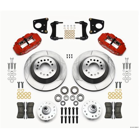 Wilwood Narrow Superlite 6R Front Hub & 1PC Rtr Kit 12.88in-Red 62-72 CDP B & E Body-Drum