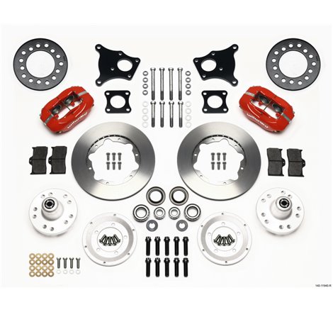 Wilwood Forged Dynalite Front Kit 11.00in Red AMC 71-76 OE Disc w/o Bendix Brakes