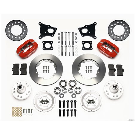 Wilwood Forged Dynalite Front Kit 11.00in Red AMC 71-76 OE Disc w/o Bendix Brakes