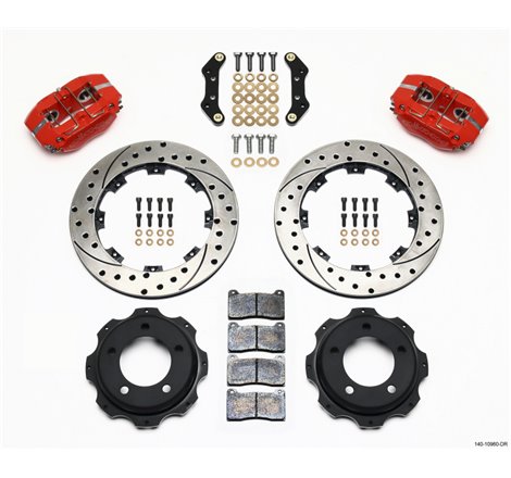 Wilwood Dynapro Rear Kit 12.19in Drill-Red Backdraft Cobra (BMW E36 Based)