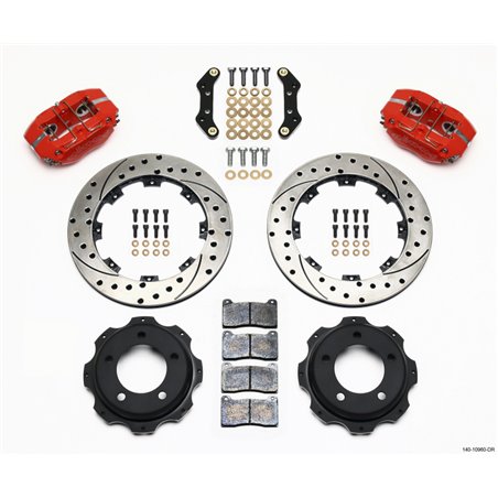 Wilwood Dynapro Rear Kit 12.19in Drill-Red Backdraft Cobra (BMW E36 Based)