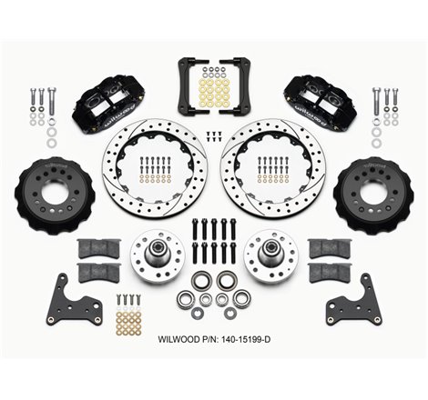 Wilwood Narrow Superlite 6R Front Hub Kit 12.88in Drilled 65-72 CDP C Body -Drum