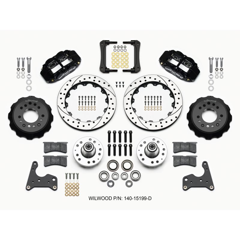 Wilwood Narrow Superlite 6R Front Hub Kit 12.88in Drilled 65-72 CDP C Body -Drum