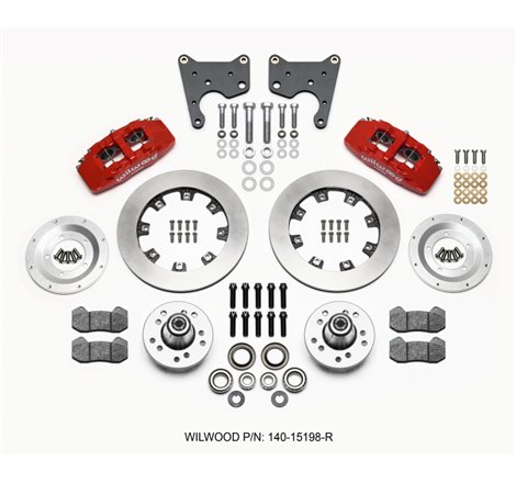 Wilwood Dynapro 6 Front Hub Kit 12.19in Red 65-72 CDP C Body -Drum