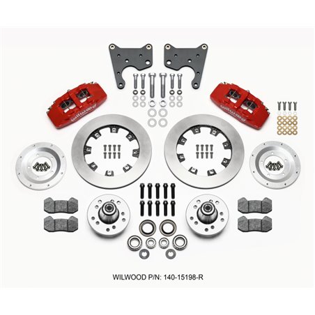 Wilwood Dynapro 6 Front Hub Kit 12.19in Red 65-72 CDP C Body -Drum