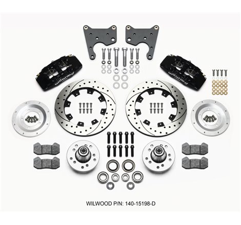 Wilwood Dynapro 6 Front Hub Kit 12.19in Drilled 65-72 CDP C Body -Drum