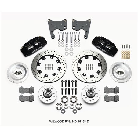 Wilwood Dynapro 6 Front Hub Kit 12.19in Drilled 65-72 CDP C Body -Drum