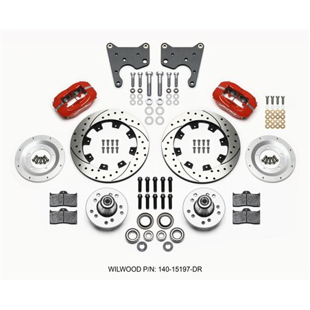 Wilwood Forged Dynalite Front Kit 12.19in Drill Red 65-72 CDP C Body -Drum