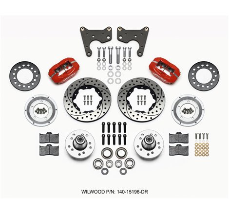 Wilwood Forged Dynalite Front Kit 11.00in Dril Red 65-72 CDP C Body -Drum