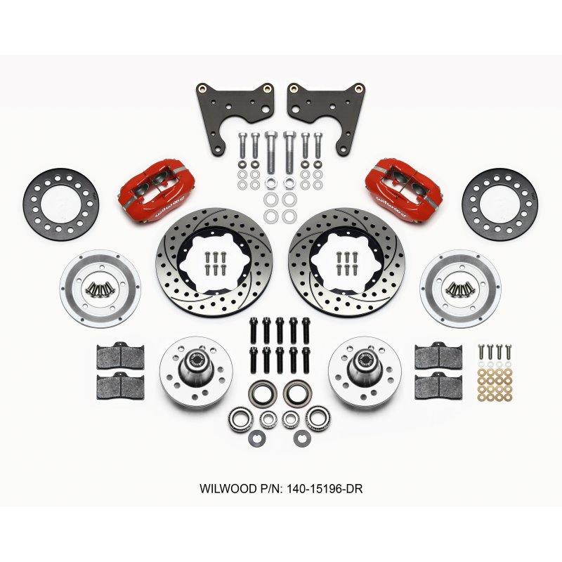 Wilwood Forged Dynalite Front Kit 11.00in Dril Red 65-72 CDP C Body -Drum