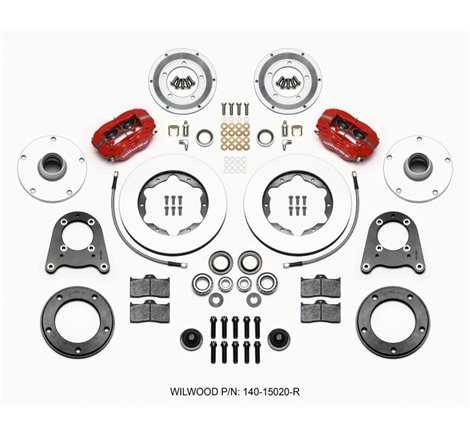 Wilwood Forged Dynalite-M Front Kit 10.75in Red 1950-1955 MG-TD/TF