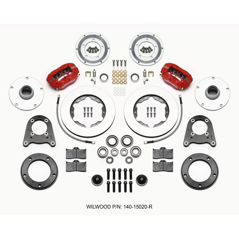 Wilwood Forged Dynalite-M Front Kit 10.75in Red 1950-1955 MG-TD/TF