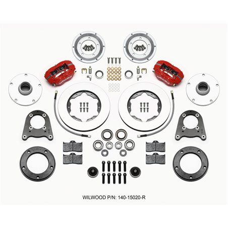 Wilwood Forged Dynalite-M Front Kit 10.75in Red 1950-1955 MG-TD/TF