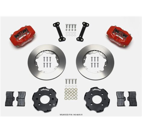 Wilwood Forged Dynalite Front Hat Kit 11.00in Red Integra/Civic w/Fac.240mm Rtr