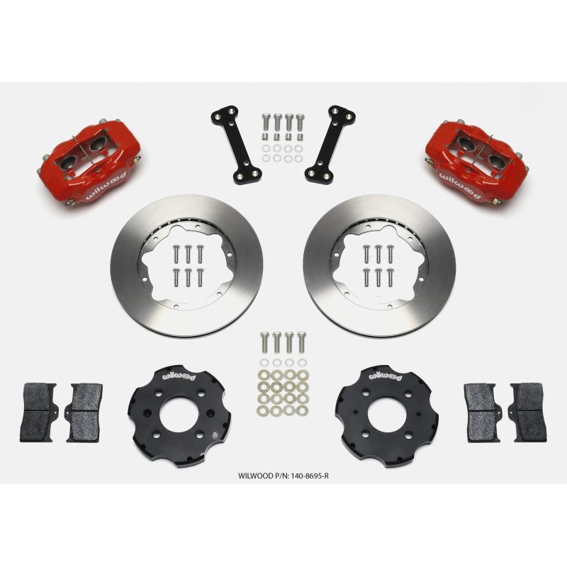 Wilwood Forged Dynalite Front Hat Kit 11.00in Red Integra/Civic w/Fac.240mm Rtr