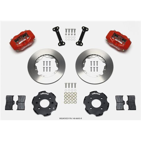 Wilwood Forged Dynalite Front Hat Kit 11.00in Red Integra/Civic w/Fac.240mm Rtr