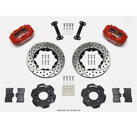 Wilwood Forged Dynalite Front Hat Kit 11.00in Drilled Red Integra/Civic w/Fac.240mm Rtr