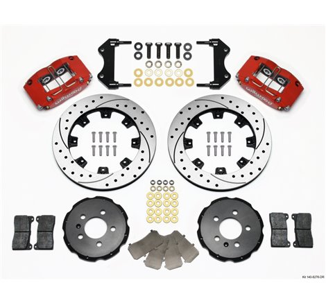 Wilwood Dynapro Radial Front Kit 12.19in Drilled Red 99-03 Jetta IV & Golf IV