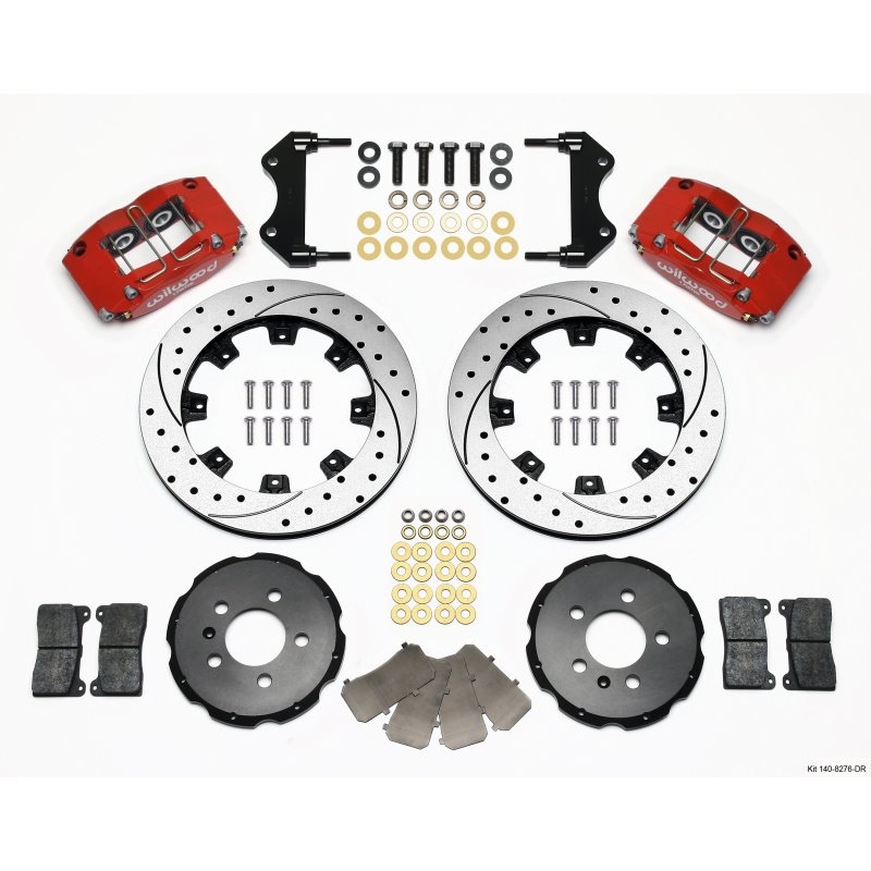 Wilwood Dynapro Radial Front Kit 12.19in Drilled Red 99-03 Jetta IV & Golf IV