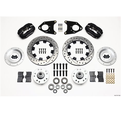 Wilwood Forged Dynalite Front Kit 12.19in Drilled 71-80 Pinto/Mustang II Disc & Drum