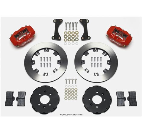 Wilwood Forged Dynalite Front Hat Kit 12.19in Red 90-99 Civic w/240 mm Disc