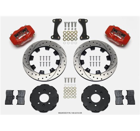 Wilwood Forged Dynalite Front Hat Kit 12.19in Drilled Red 90-99 Civic w/240 mm Disc