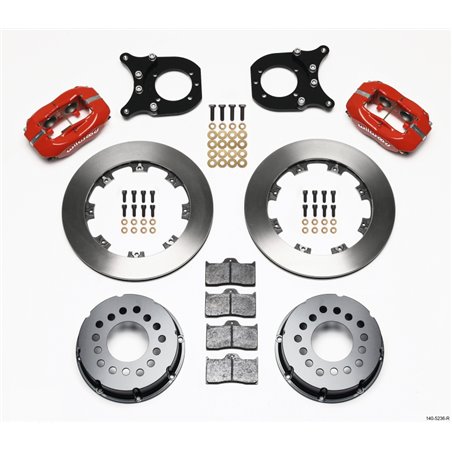 Wilwood Forged Dynalite P/S Rear Kit Red Chev 12 Bolt w/Clip Eliminator