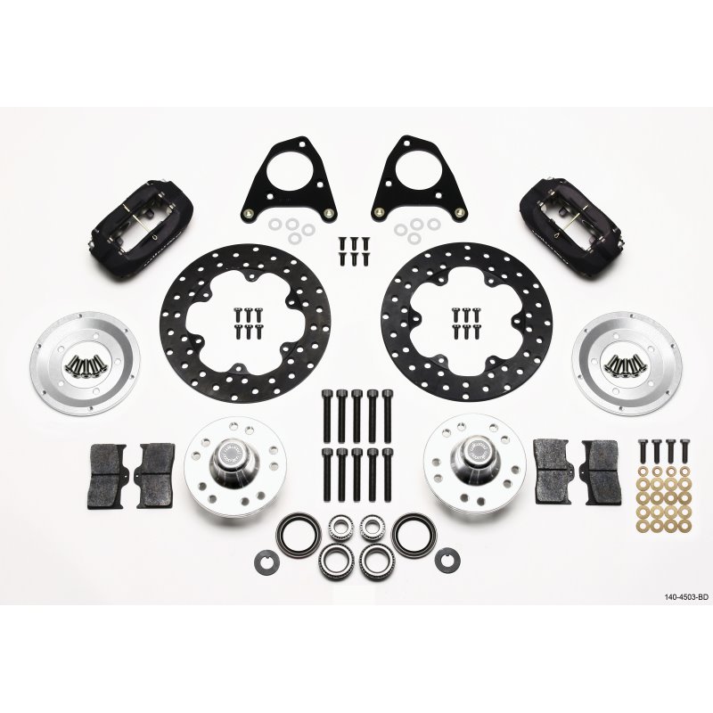 Wilwood Forged Dynalite Front Drag Kit Drilled Rotor 87-93 Mustang 84-86 SVO 5 Lug