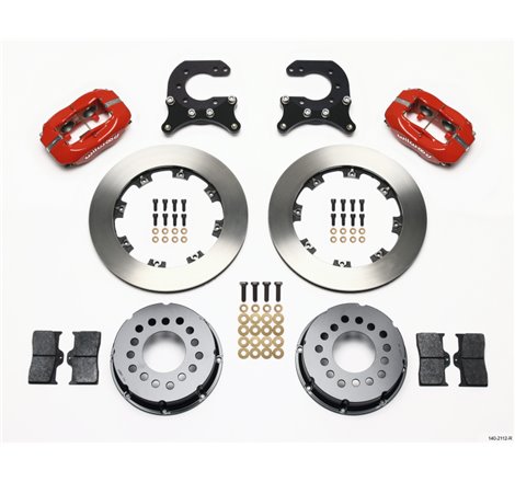 Wilwood Forged Dynalite P/S Rear Kit Red Chev 12 Bolt w C-Clips