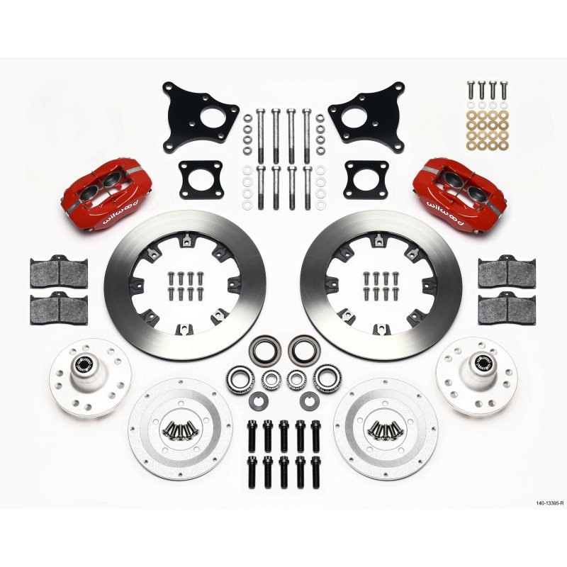 Wilwood Forged Dynalite Front Kit 12.19in Red AMC 71-76 OE Disc w/o Bendix Brakes