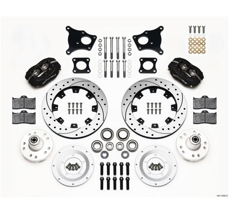 Wilwood Forged Dynalite Front Kit 12.19in Drilled AMC 71-76 OE Disc w/o Bendix Brakes