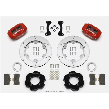 Wilwood Forged Dynalite Front Hat Kit 11.00in GT Rotor Red 95-05 Miata