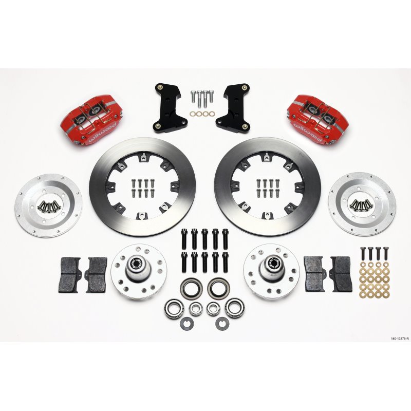 Wilwood Dynapro Dust-Boot Front Kit 12.19in Red 74-80 Pinto/Mustang II Disc Spindle only