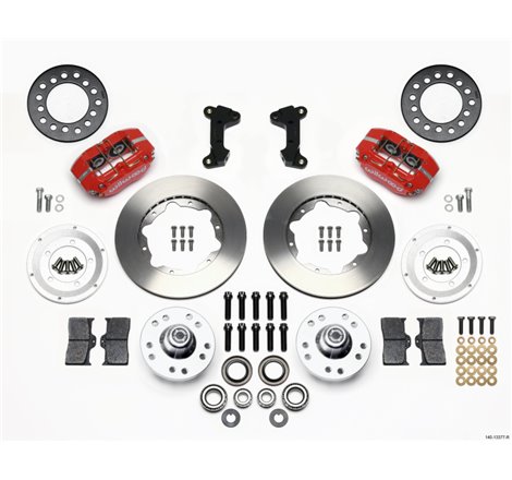 Wilwood Dynapro Dust-Boot Front Kit 11.00in Red 74-80 Pinto/Mustang II Disc Spindle only