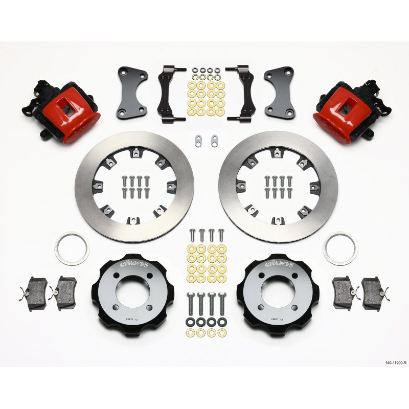 Wilwood Combination Parking Brake Rear Kit 11.75in Red 2011 Fiesta Rear