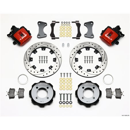 Wilwood Combination Parking Brake Rear Kit 11.75in Drilled Red 2011 Fiesta Rear