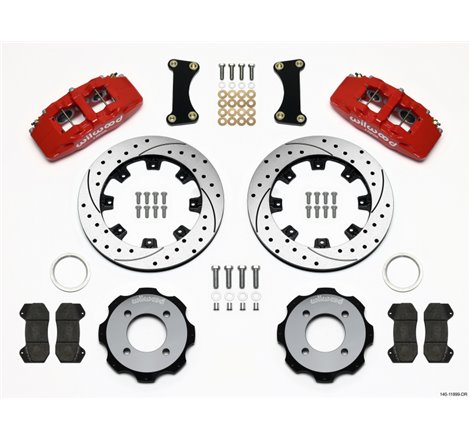 Wilwood Dynapro 6 Front Hat Kit 12.19in Drilled Red 2011 Fiesta