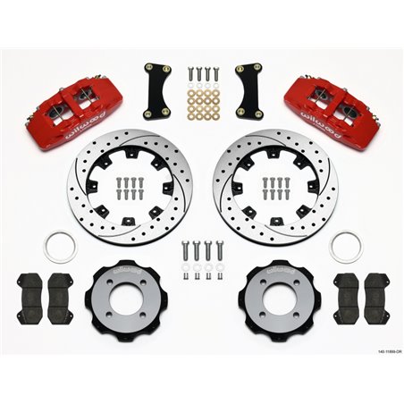 Wilwood Dynapro 6 Front Hat Kit 12.19in Drilled Red 2011 Fiesta