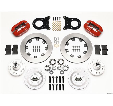 Wilwood Forged Dynalite Front Kit 12.19in Red 1970-1973 Mustang Disc & Drum Spindle