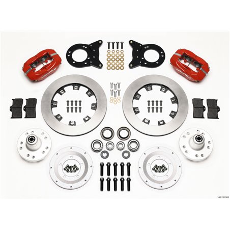 Wilwood Forged Dynalite Front Kit 12.19in Red 1970-1973 Mustang Disc & Drum Spindle