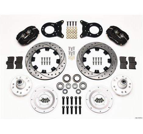 Wilwood Forged Dynalite Front Kit 12.19in Drilled 1970-1973 Mustang Disc & Drum Spindle